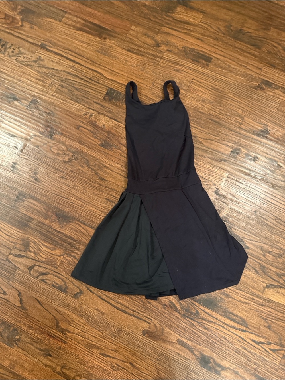 Sage Black Asymmetrical Sleeveless Dress